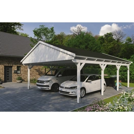 Carport »Fichtelberg«, BxT: 618 x 808 cm, Firsthöhe: 362 cm, lasiert