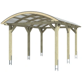 Carport »Franken«, BxT: 376 x 541 cm, Firsthöhe: 293 cm, lasiert