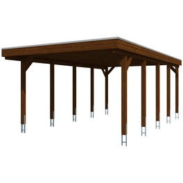 Carport »Friesland«, BxT: 397 x 708 cm, Firsthöhe: 241 cm, farbbehandelt