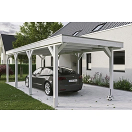 Carport »Grunewald«, BxT: 321 x 796 cm, Firsthöhe: 243 cm, lasiert