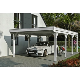 Carport »Grunewald«, BxT: 427 x 796 cm, Firsthöhe: 251 cm, lasiert