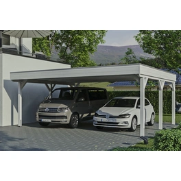 Carport »Grunewald«, BxT: 622 x 554 cm, Firsthöhe: 255 cm, lasiert