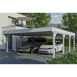 Carport »Grunewald«, BxT: 622 x 796 cm, Firsthöhe: 255 cm, lasiert