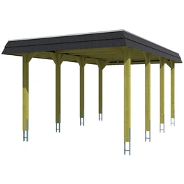 Carport »Spessart«, BxT: 345 x 589 cm, Firsthöhe: 241 cm, farbbehandelt