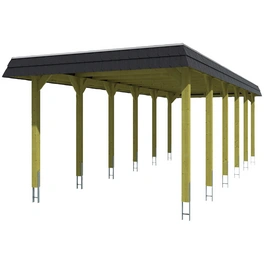 Carport »Spessart«, BxT: 345 x 893 cm, Firsthöhe: 241 cm, imprägniert