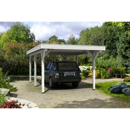 Carport »Spessart«, BxT: 355 x 604 cm, Firsthöhe: 243 cm, lasiert