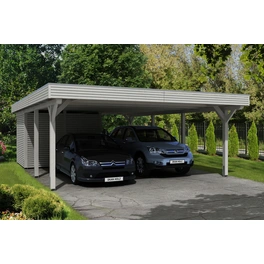 Carport »Spessart«, BxT: 611 x 846 cm, Firsthöhe: 258 cm, lasiert