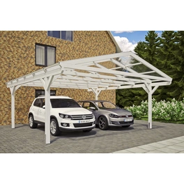 Carport »Westerwald«, BxT: 570 x 648 cm, Firsthöhe: 314 cm, lasiert