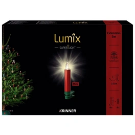Christbaumkerzen Lumix Superlight mini, Rot | Grün, 6er