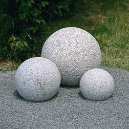 Deko-Kugel, Marmor, grauweiß, Ø: 20 cm