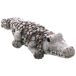 Dekofigur »Kiesel Figuren«, Krokodil, Keramik, grau