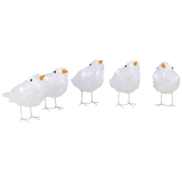Dekoleuchte, vogelförmig, Höhe: 11,5 cm, netz, weiß