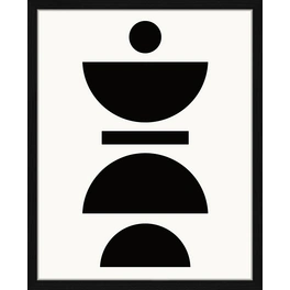 Digitaldruck »Abstrakt Minimalismus in Schwarz I«, Rahmen: Buchenholz, Schwarz