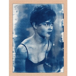 Digitaldruck »Brigitte Bardot, Brünette«, Rahmen: Buchenholz, natur