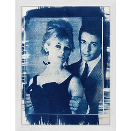Digitaldruck »Brigitte Bardot«, Rahmen: Buchenholz, weiß