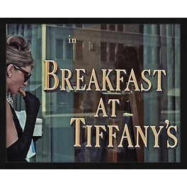 Digitaldruck »Frühstück bei Tiffany«, Rahmen: Buchenholz, Schwarz