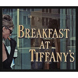 Digitaldruck »Frühstück bei Tiffany«, Rahmen: Buchenholz, Schwarz