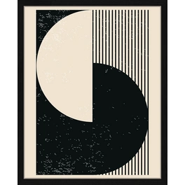 Digitaldruck »Geometrisch«, Rahmen: Buchenholz, Schwarz
