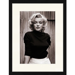 Digitaldruck »Marilyn Monroe«, Rahmen: Buchenholz, Schwarz
