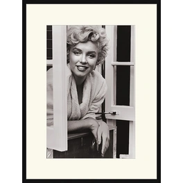 Digitaldruck »Marylin Monroe«, Rahmen: Buchenholz, Schwarz