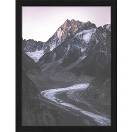 Digitaldruck »Mer de Glace in Chamonix«, Rahmen: Buchenholz, Schwarz