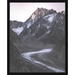 Digitaldruck »Mer de Glace in Chamonix«, Rahmen: Buchenholz, Schwarz