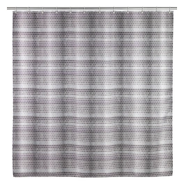 Duschvorhang, BxL: 180 x 200 cm, weiß/grau