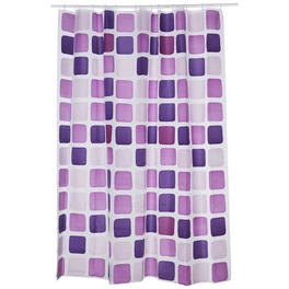 Duschvorhang »Sonny«, BxH: 180 x 200 cm, Quadrate, violett