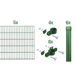 Einstab-Gittermatten-Grundset »Einstab-Matte«, BxH: 1000 x 125 cm, Stahl, grün