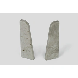 Endstücke, für Sockelleiste (6 cm), Dekor: Stein weiß, Kunststoff, 2 Stück