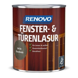 Fenster- und Türenlasur seidenglänzend, ebenholz