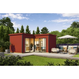 Gartenhaus »Domeo 6 «, BxT: 500 x 500 cm (Außenmaße), Wandstärke: 44 mm, schwedenrot