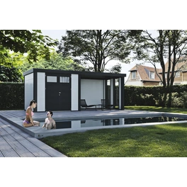 Gartenhaus »Eleganto 3024«, BxHxT: 298 x 227 x 238 cm, Metall, mit Lounge inkl. 2 Fenster rechts