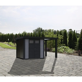 Gartenhaus »Eleganto 3024«, BxHxT: 465 x 227 x 238 cm, Metall, mit Seitendach rechts