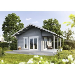Gartenhaus »Tirol 70 SD links«, BxT: 751 x 725 cm (Außenmaß), Blockbauweise