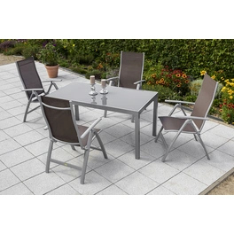 Gartenmöbelset »Carrara«, 4 Sitzplätze, Aluminium/Textil