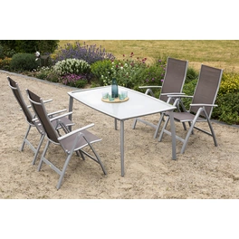 Gartenmöbelset »Carrara«, 4 Sitzplätze, Aluminium/Textil