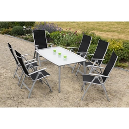 Gartenmöbelset »Carrara«, 6 Sitzplätze, Aluminium/Textil