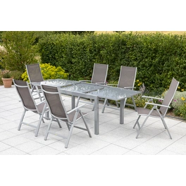 Gartenmöbelset »Carrara«, 6 Sitzplätze, Aluminium/Textil