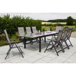 Gartenmöbelset »Trivero«, 8 Sitzplätze, Aluminium/Polywood/Textil/SicherheitsGlas