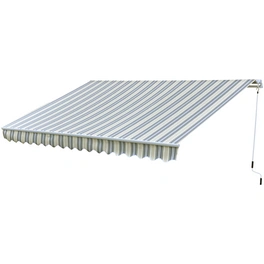 Gelenkarmmarkise, BxT: 400 x 250 cm, anthrazitgrau gestreift