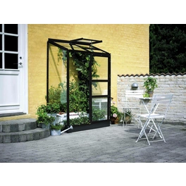 Gewächshaus »Altan«, BxHxL: 132 x 182 x 69 cm, schwarz, Aluminium/Blankglas