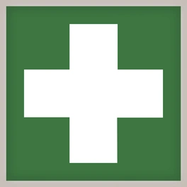 Hinweisschild, grün, eckig, BxH: 15,1 x15,1 cm