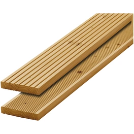 Holz-Terrassendielen, Breite: 13,8 cm, Stärke: 2,4 cm, 1 Stk.