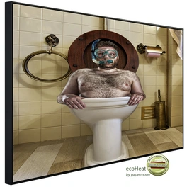 Infrarotheizung »EcoHeat - Mann in Toilette«, Matt-Effekt