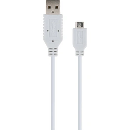 Kabel, Micro USB 2,0 m USB 2.0A Stecker/USB MicroB, weiss