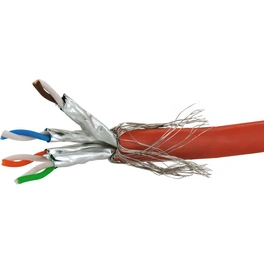 Kabel, S/FTP-Inst.-kabel CAT7 unkonfektioniert 50 m, orange