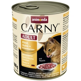 Katzen-Nassfutter »Adult«, Rind/Huhn/Ente, 800 g