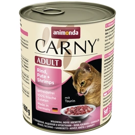 Katzen-Nassfutter »Adult«, Rind/Pute/Shrimps, 800 g