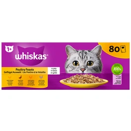 Katzen-Nassfutter »Geflügel Auswahl Gelee 1+«, Megapack, 80 x 85 g